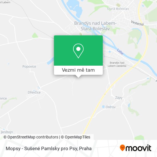 Mopsy - Sušené Pamlsky pro Psy mapa