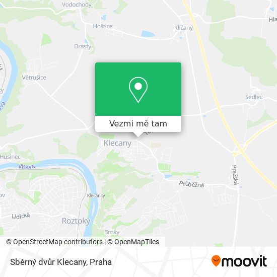 Sběrný dvůr Klecany mapa