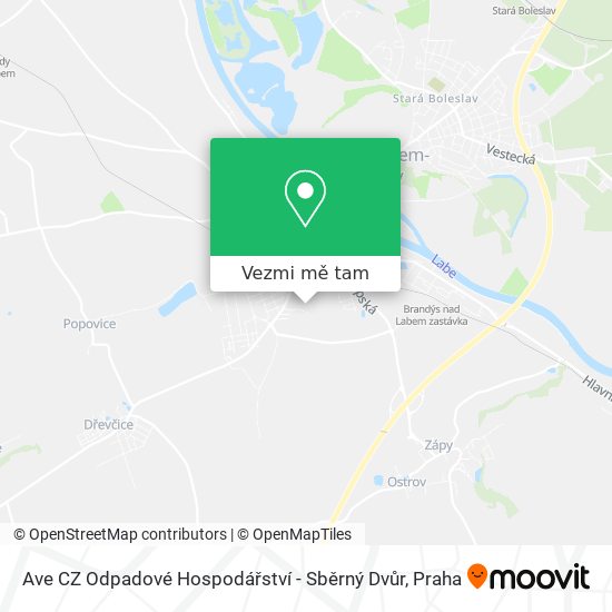 Ave CZ Odpadové Hospodářství - Sběrný Dvůr mapa