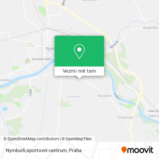 Nymburk,sportovní centrum mapa