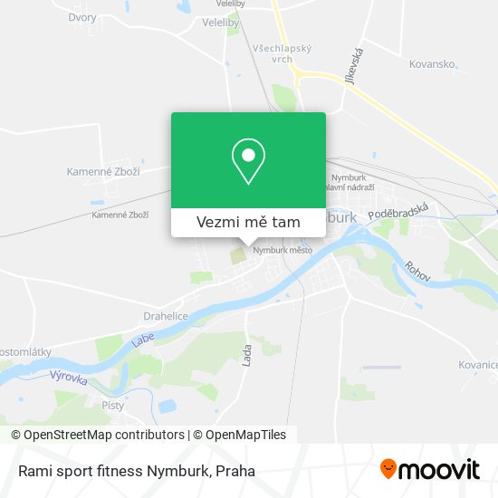 Rami sport fitness Nymburk mapa
