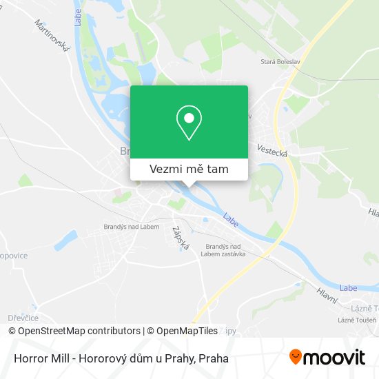 Horror Mill - Hororový dům u Prahy mapa