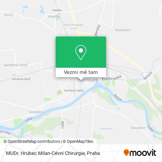 MUDr. Hrubec Milan-Cévní Chirurgie mapa
