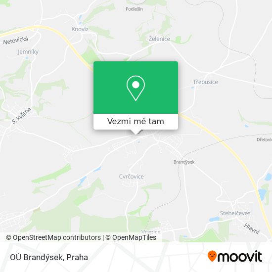 OÚ Brandýsek mapa