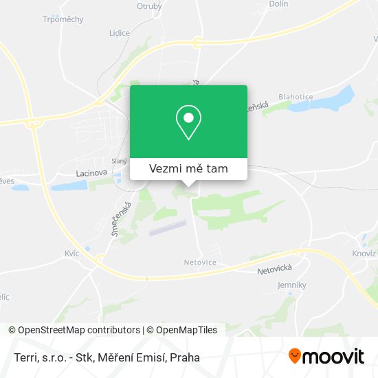 Terri, s.r.o. - Stk, Měření Emisí mapa