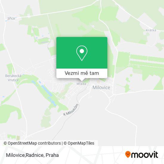 Milovice,Radnice mapa