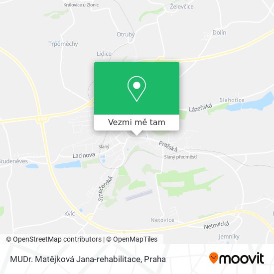 MUDr. Matějková Jana-rehabilitace mapa