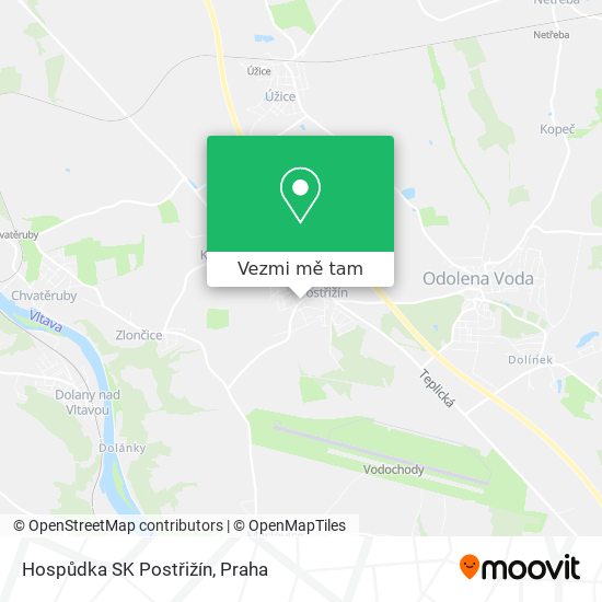 Hospůdka SK Postřižín mapa