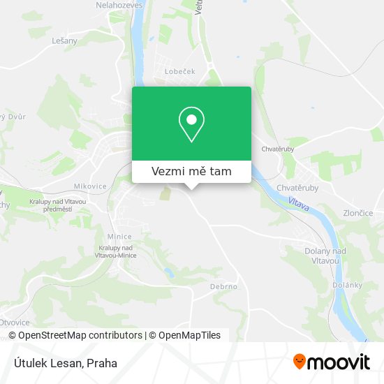 Útulek Lesan mapa
