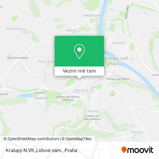 Kralupy N.Vlt.,Lidové nám. mapa