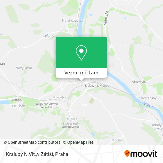 Kralupy N.Vlt.,v Zátiší mapa