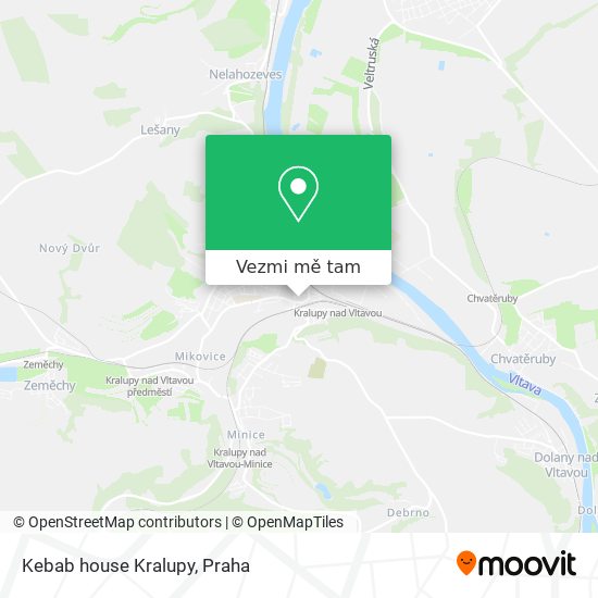 Kebab house Kralupy mapa