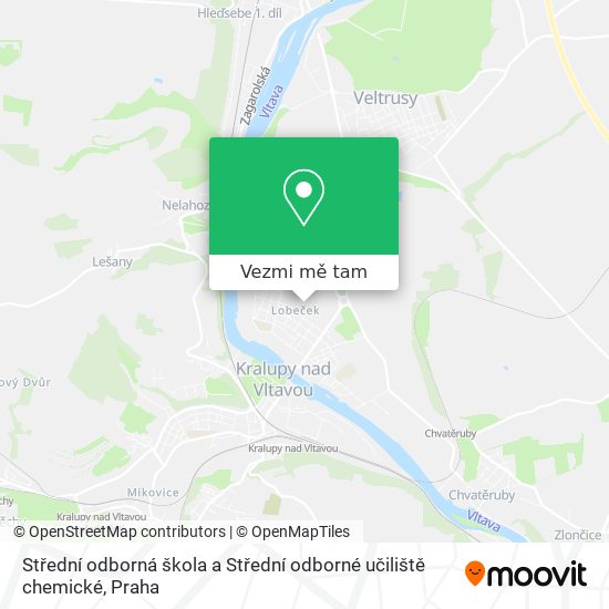 Střední odborná škola a Střední odborné učiliště chemické mapa