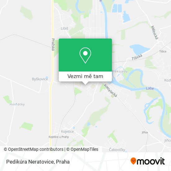 Pedikúra Neratovice mapa