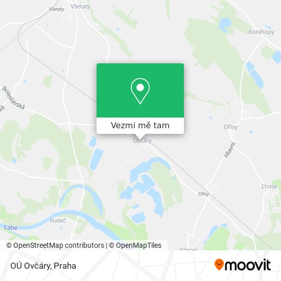 OÚ Ovčáry mapa