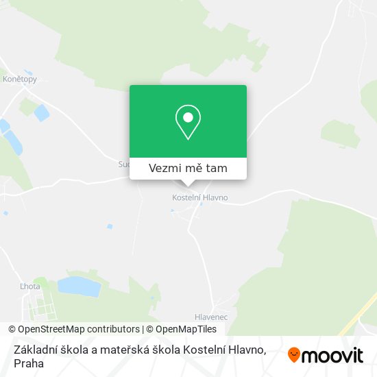 Základní škola a mateřská škola Kostelní Hlavno mapa