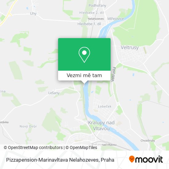 Pizzapension-Marinavltava Nelahozeves mapa