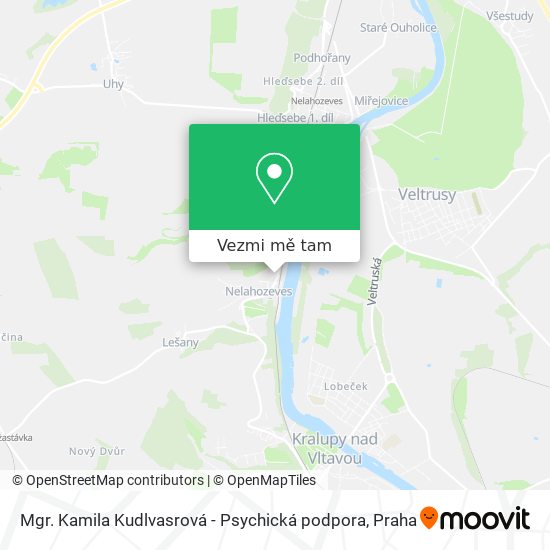 Mgr. Kamila Kudlvasrová - Psychická podpora mapa