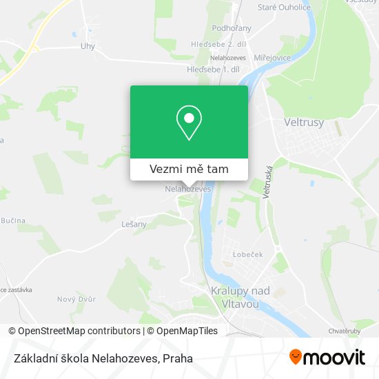Základní škola Nelahozeves mapa