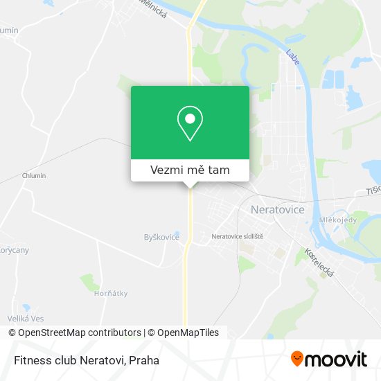 Fitness club Neratovi mapa