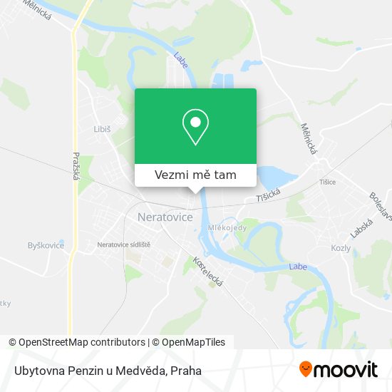 Ubytovna Penzin u Medvěda mapa