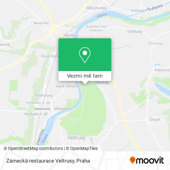 Zámecká restaurace Veltrusy mapa