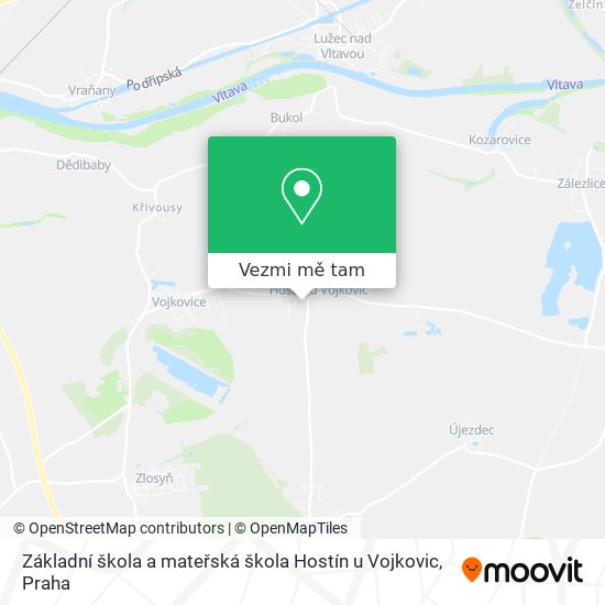 Základní škola a mateřská škola Hostín u Vojkovic mapa