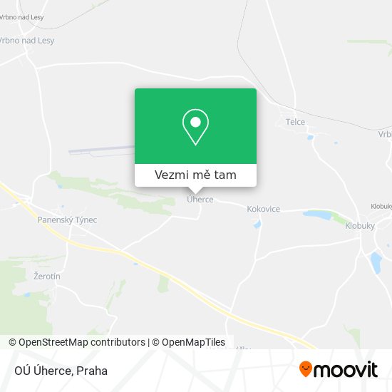 OÚ Úherce mapa
