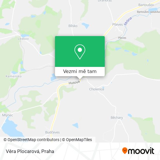 Věra Plocarová mapa