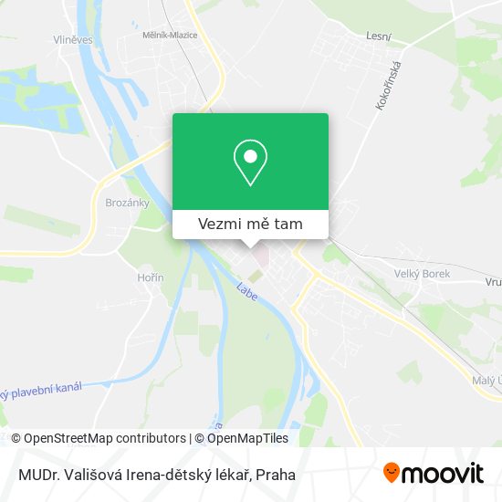 MUDr. Vališová Irena-dětský lékař mapa