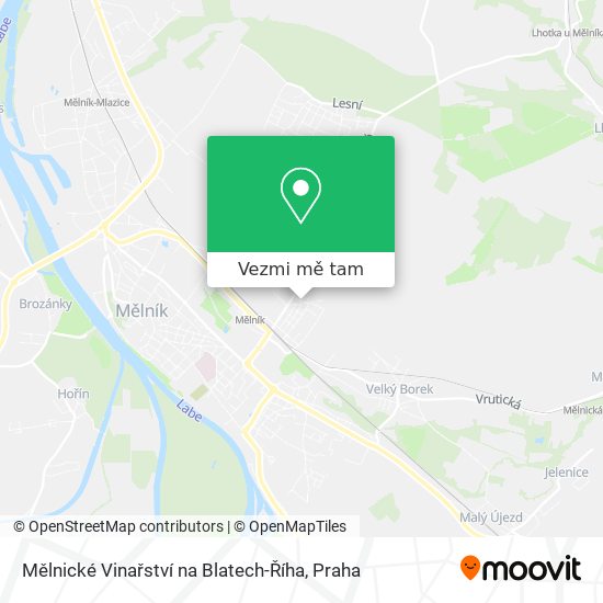 Mělnické Vinařství na Blatech-Říha mapa