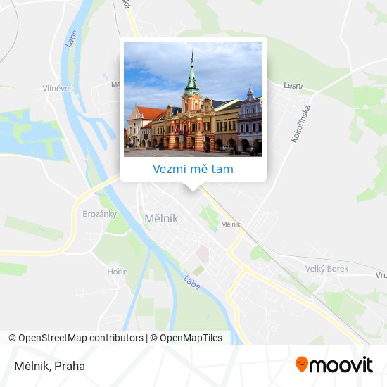 Mělník mapa