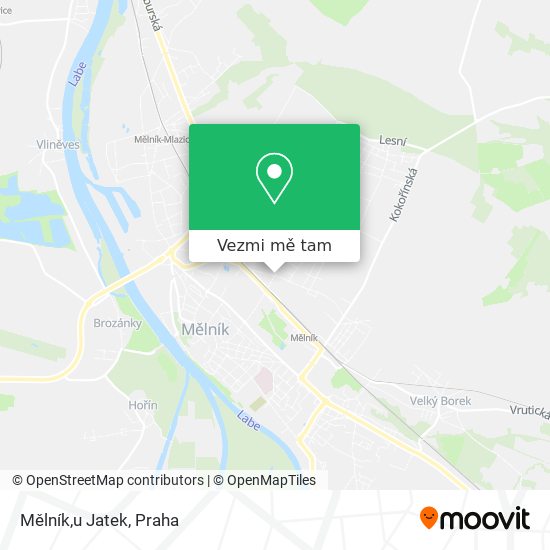 Mělník,u Jatek mapa