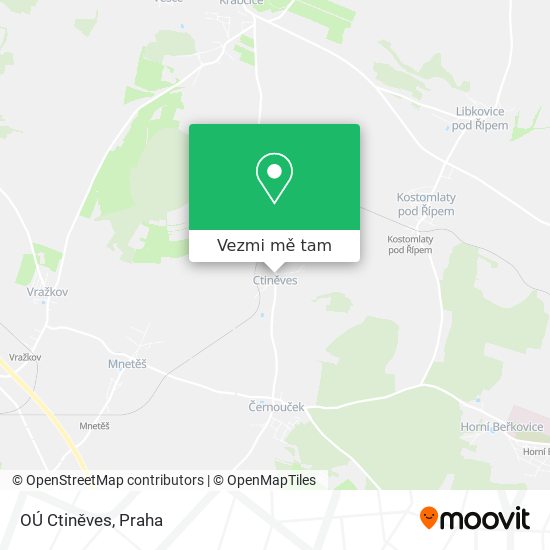 OÚ Ctiněves mapa