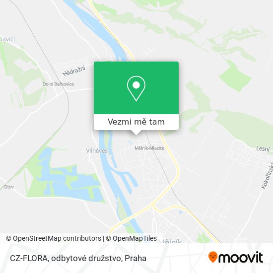 CZ-FLORA, odbytové družstvo mapa
