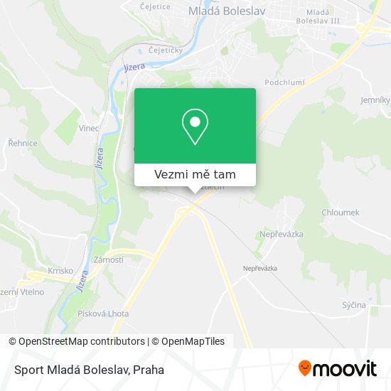 Sport Mladá Boleslav mapa