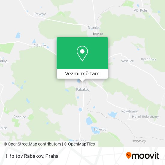 Hřbitov Rabakov mapa