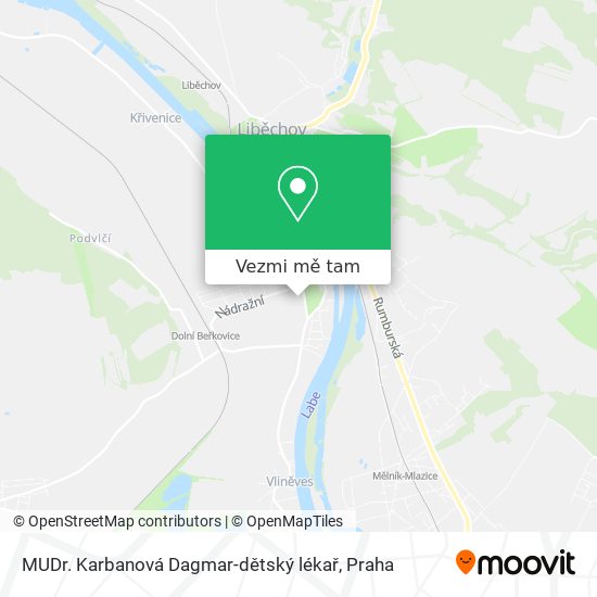 MUDr. Karbanová Dagmar-dětský lékař mapa