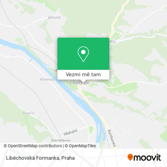 Liběchovská Formanka mapa