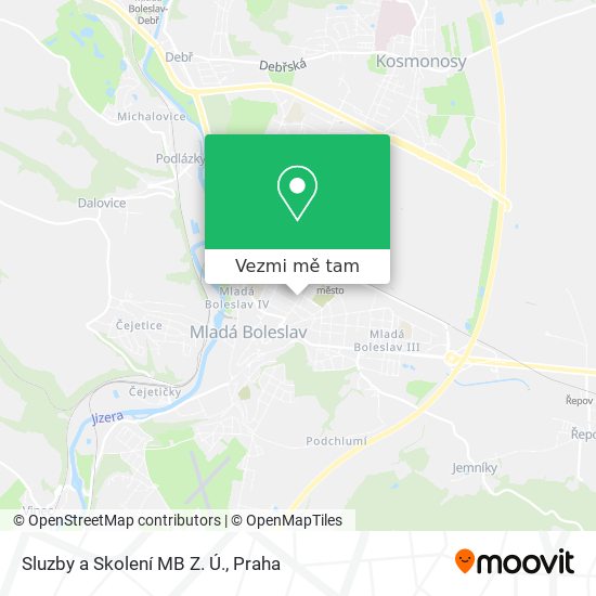 Sluzby a Skolení MB Z. Ú. mapa