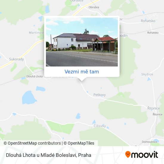 Dlouhá Lhota u Mladé Boleslavi mapa