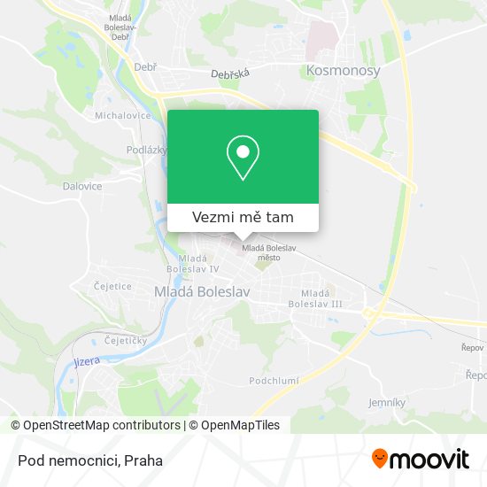 Pod nemocnici mapa