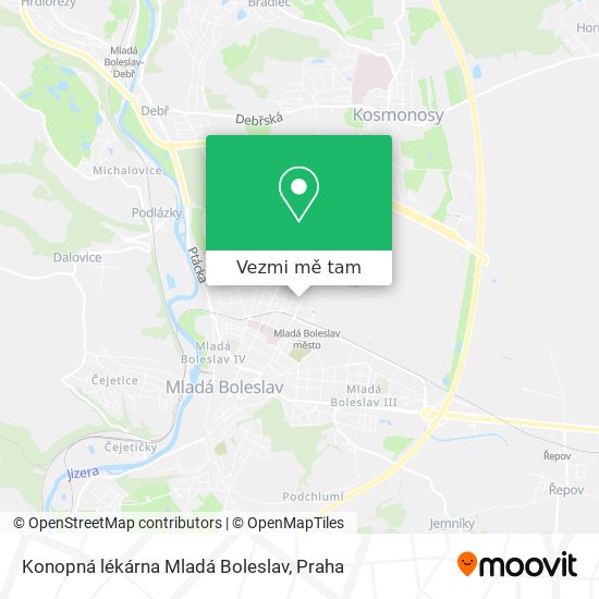 Konopná lékárna Mladá Boleslav mapa