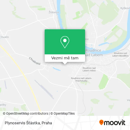 Plynoservis Šťástka mapa
