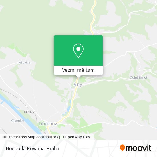 Hospoda Kovárna mapa