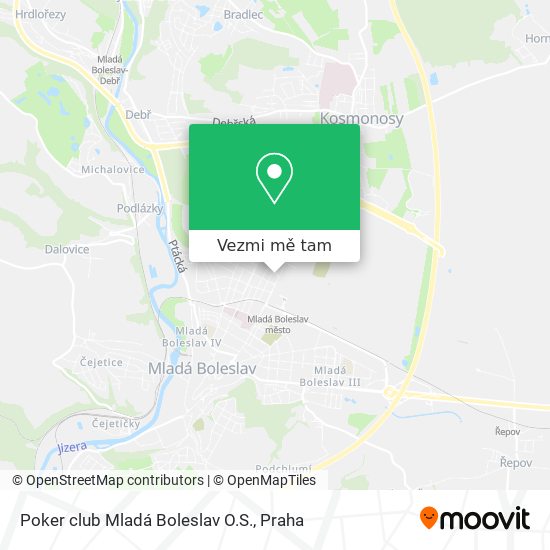 Poker club Mladá Boleslav O.S. mapa