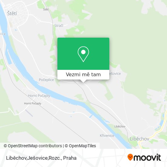 Liběchov,Ješovice,Rozc. mapa