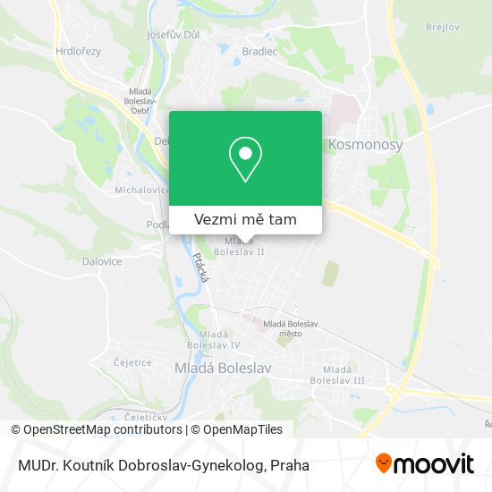 MUDr. Koutník Dobroslav-Gynekolog mapa