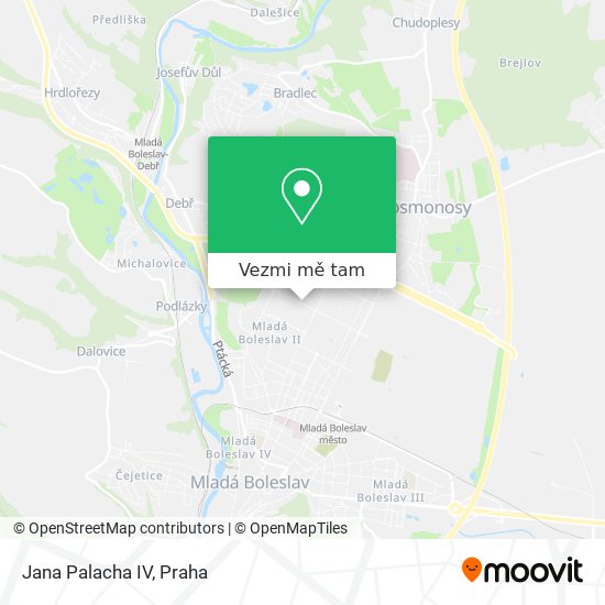 Jana Palacha IV mapa