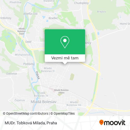 MUDr. Tobková Milada mapa